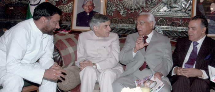Mohammed Younus Siddiqui President of All India Muslim Unity with  Mr. Pawan Bansal, Finance Minister Government of India and Honorable  Mr. A.R. Kidwai,  Governor of  Haryana